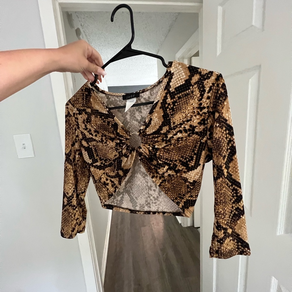 Snakeskin crop top